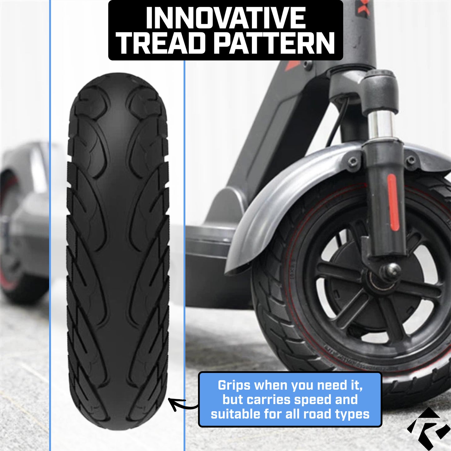 Revere Scooter Tires – 10.0" x 2.125" – 165mm Inner Diameter