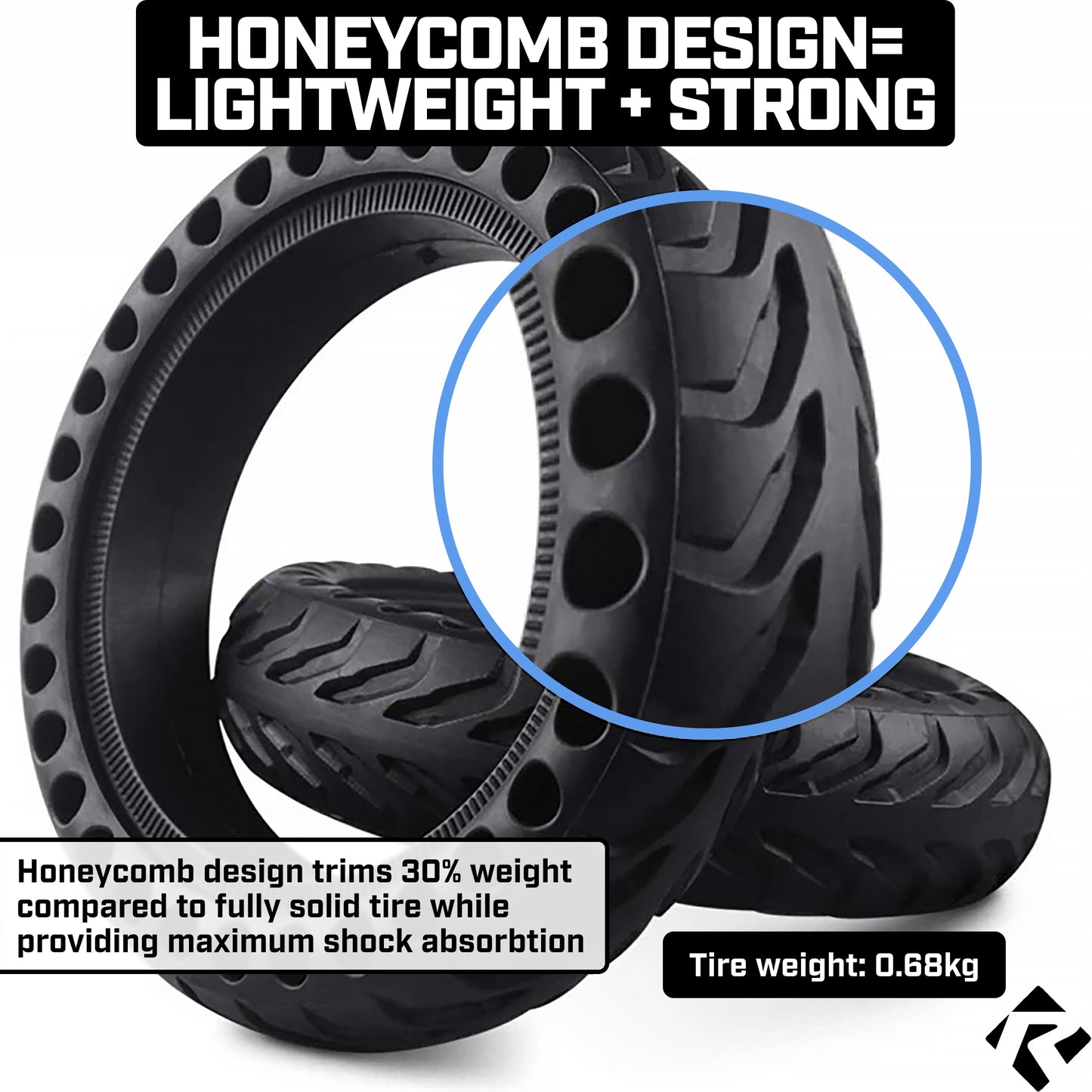Revere Scooter Tires – 8.5" x 2.0" – 165mm Inner Diameter
