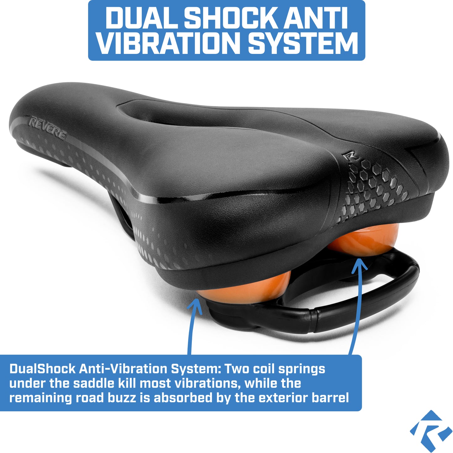 Revere Suspension Comfort Gel Saddle – Touring – 7.5" width