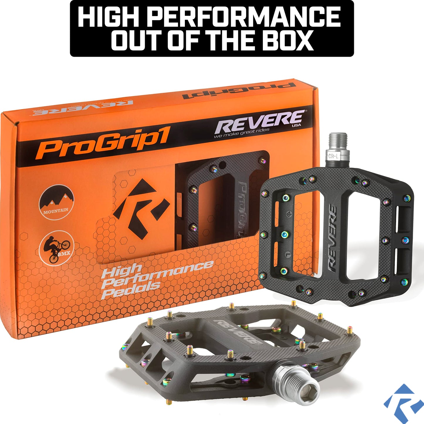 Revere ProGrip 1 Pedals – Oil Slick Pins