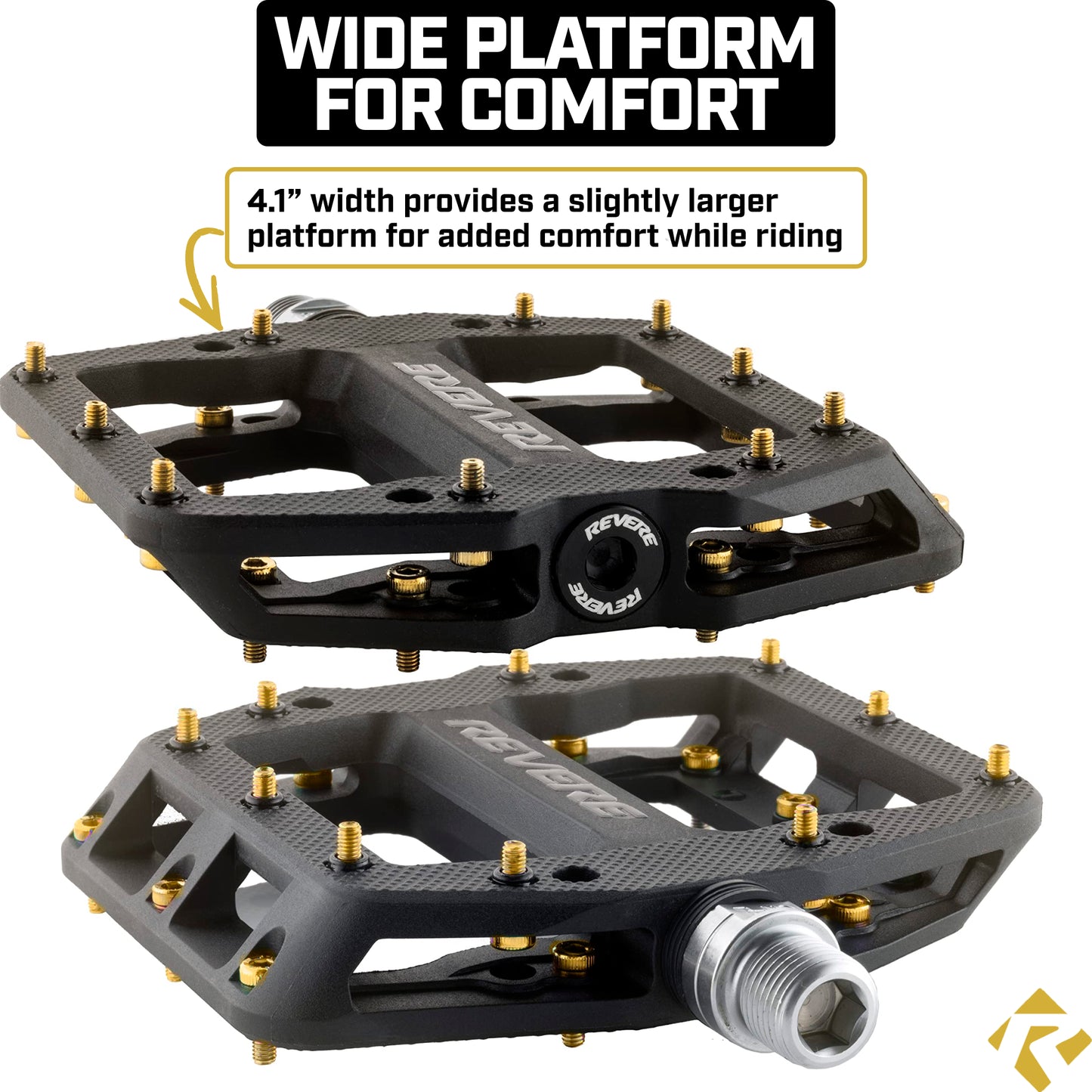 Revere ProGrip 1 Pedals – Gold Pins