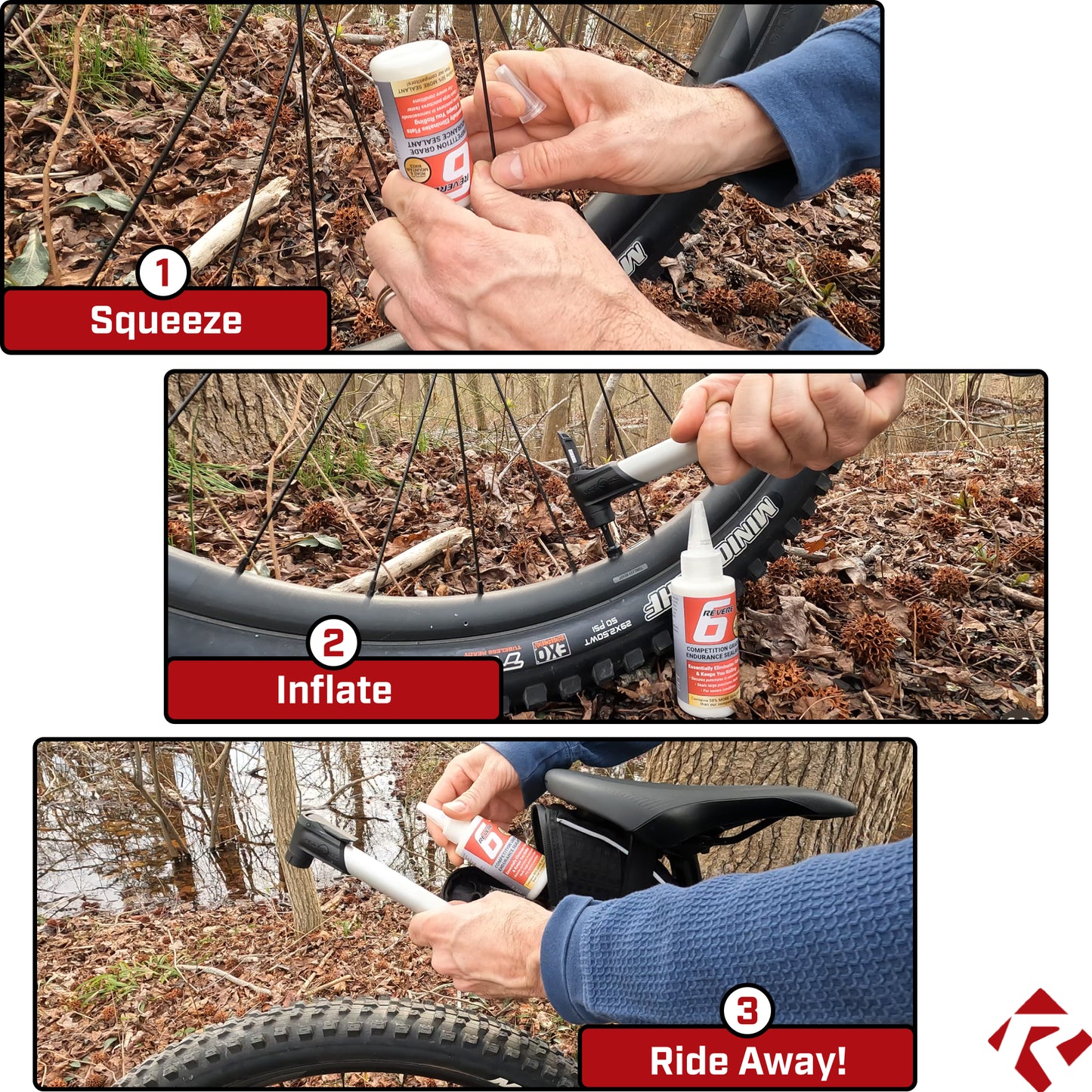 REVERE 6 Premium Tire Sealant – 3.3 oz 3 Pack