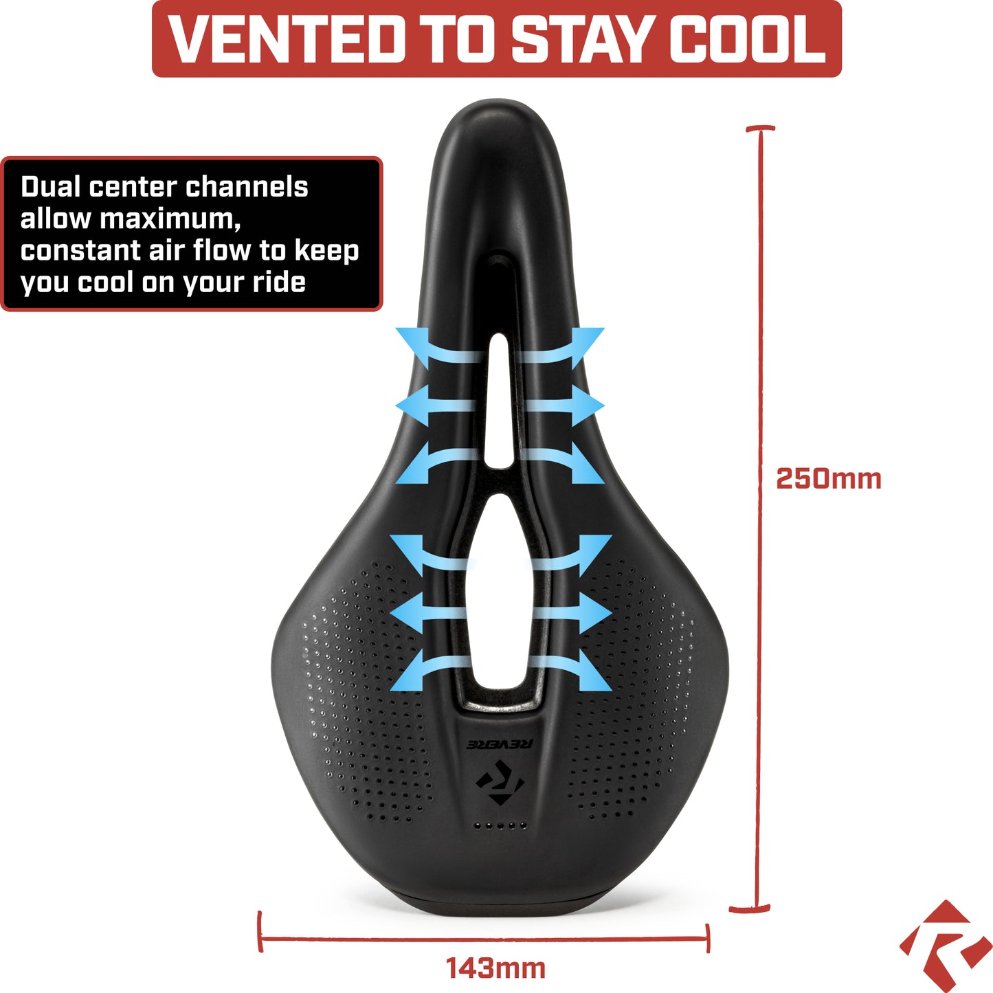 Revere Wing Channel Performance Bicycle Saddle – RPW 250