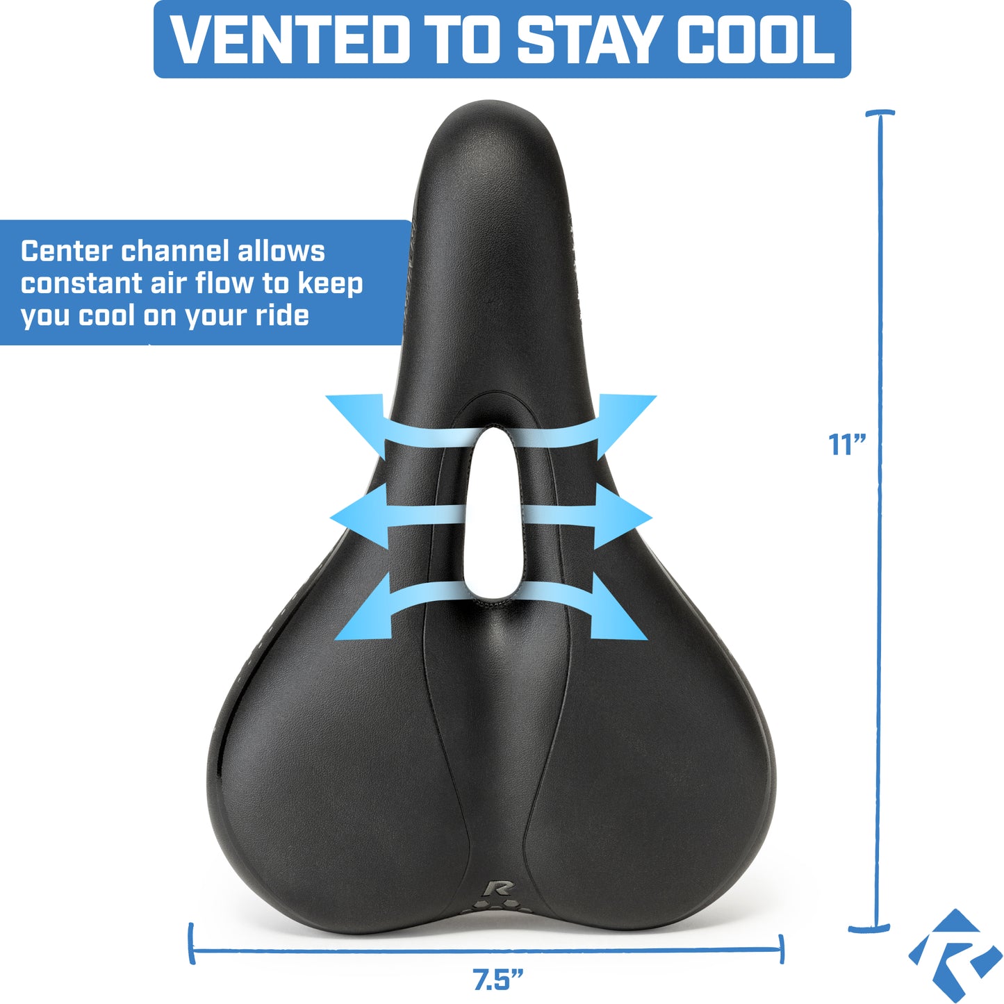 Revere Suspension Comfort Gel Saddle – Touring – 7.5" width