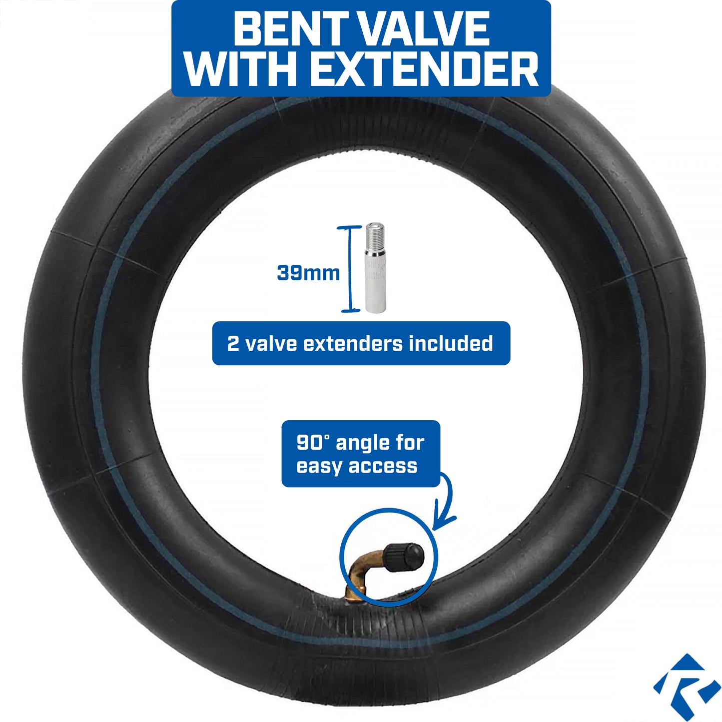 Revere Scooter Inner Tubes – 8.5" x 2" – Bent Valve