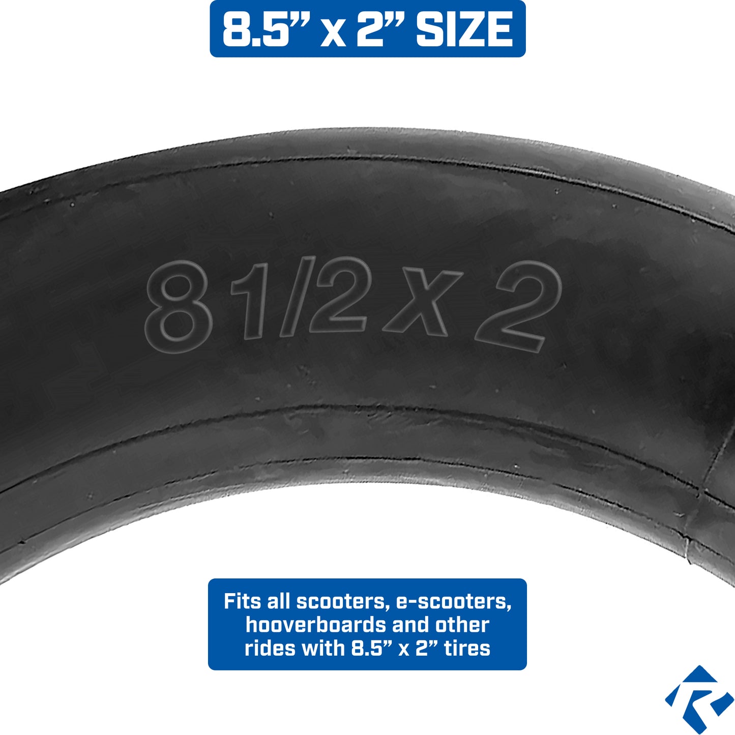 Revere Scooter Inner Tubes – 8.5" x 2" – Bent Valve