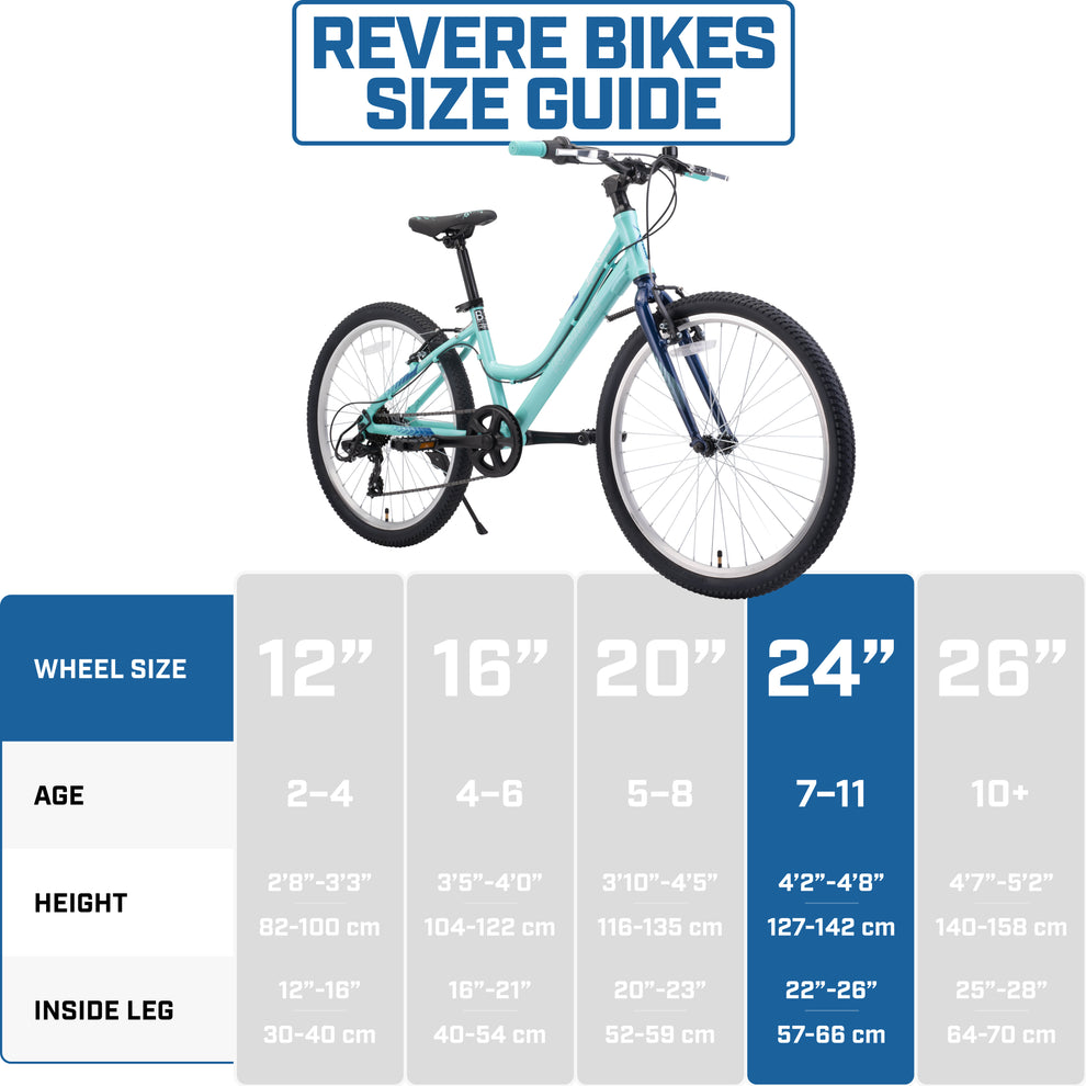 revere bikes sizing guide 24