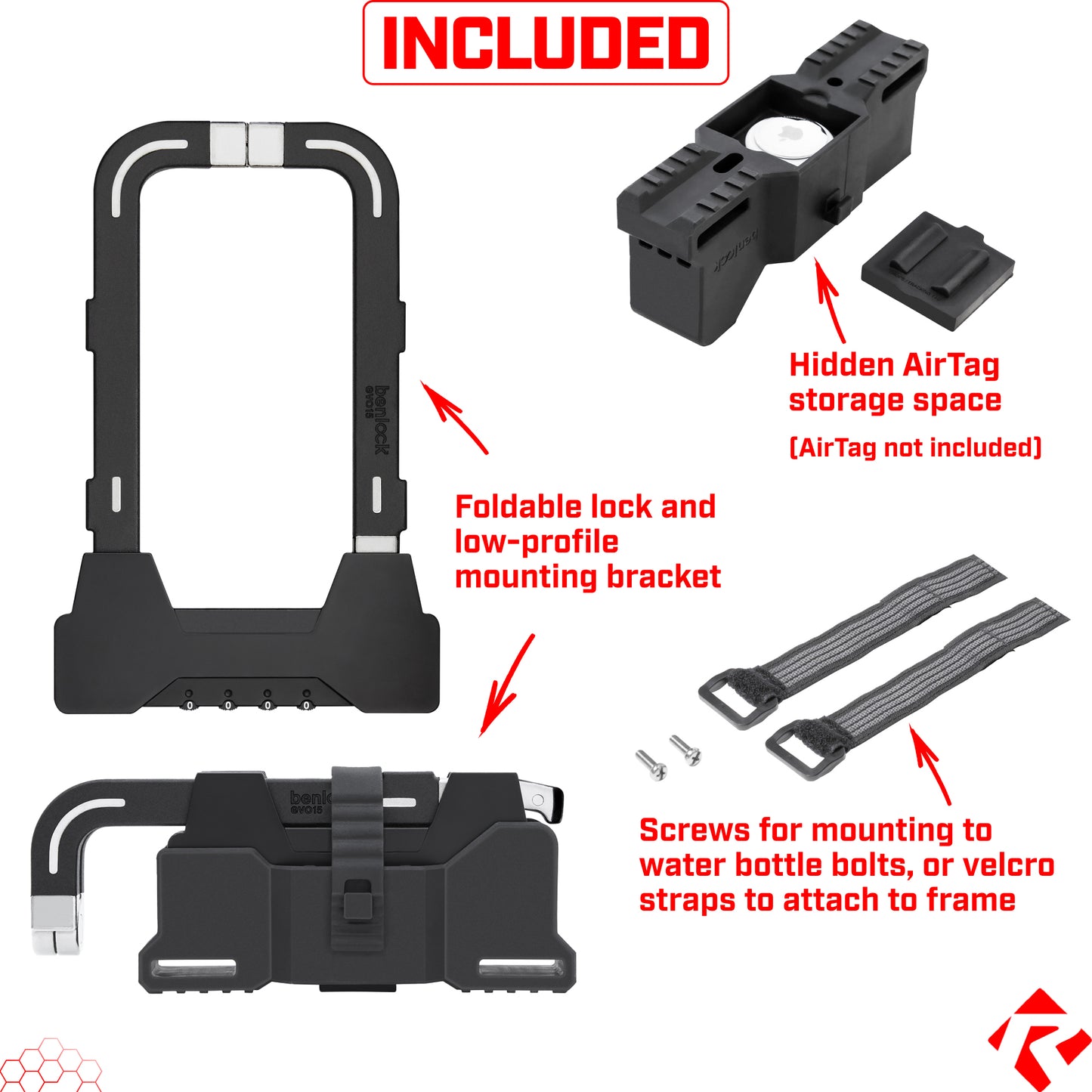 Revere CROPS Compact Folding Combination U Lock