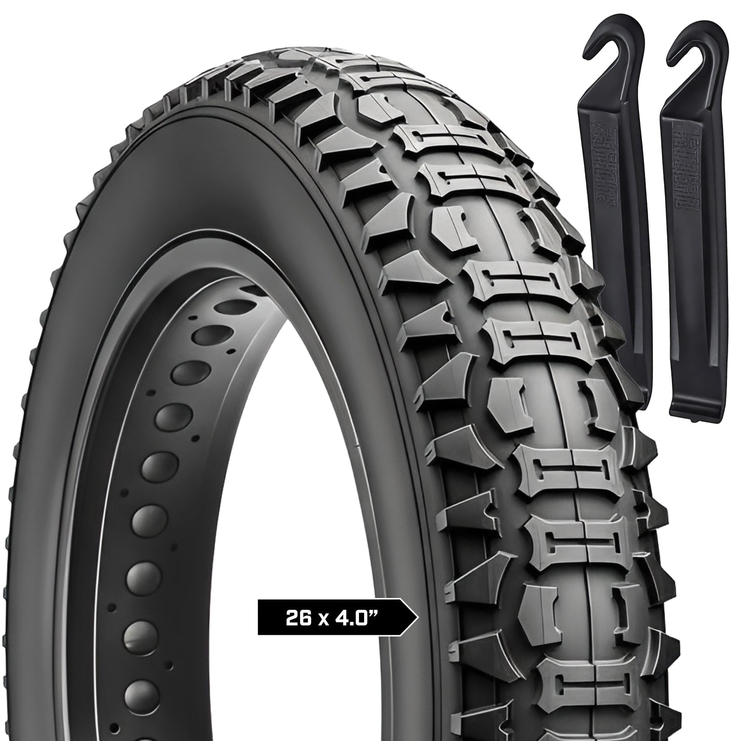 Revere Fat E-Bike Tire 26"x4.0" – 1 Tire + 2 Tire Levers