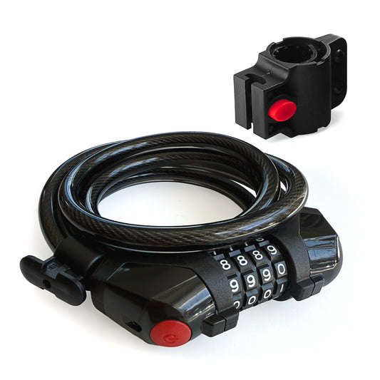 Monster Lock 6-Foot x 12-Gauge Combination Cable Lock with Built-in LED (ML603)