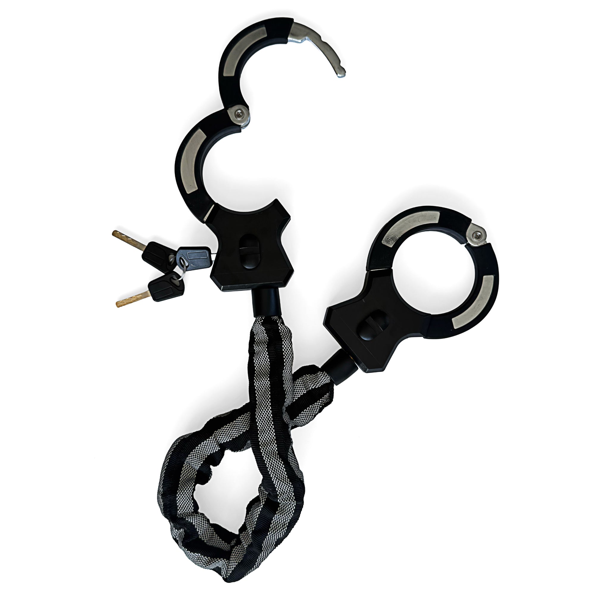 MONSTER LOCK Heavy-Duty Sleeved-Chain Lock w/ Dual 3