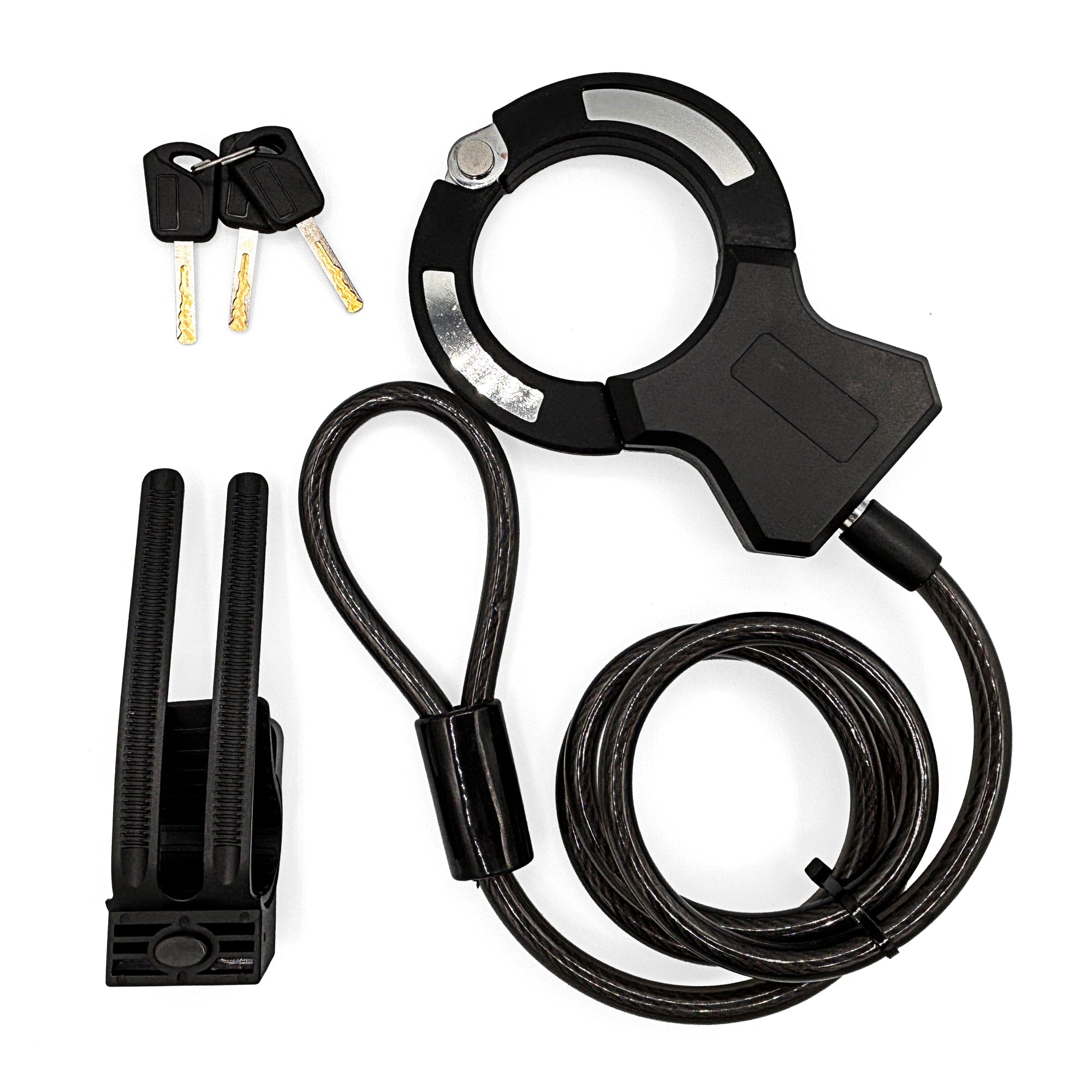MONSTER LOCK Heavy-Duty Bike & Scooter Cable Cuff Lock w/Mounting