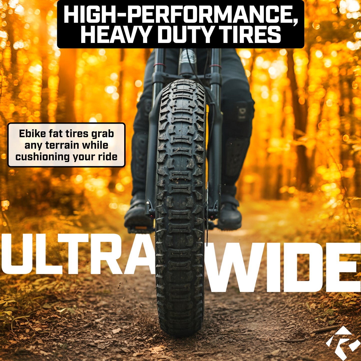 Revere Fat E-Bike Tire 26"x4.0" – 1 Tire + 1 Tube + 2 Tire Levers