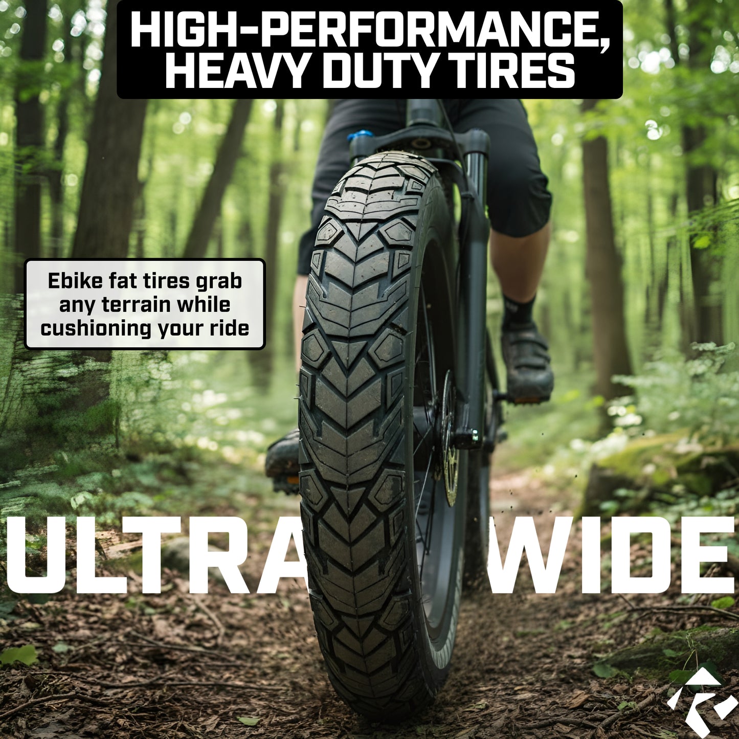 Revere Fat E-Bike Tire 20"x4.0" – 1 Tire + 2 Tire Levers