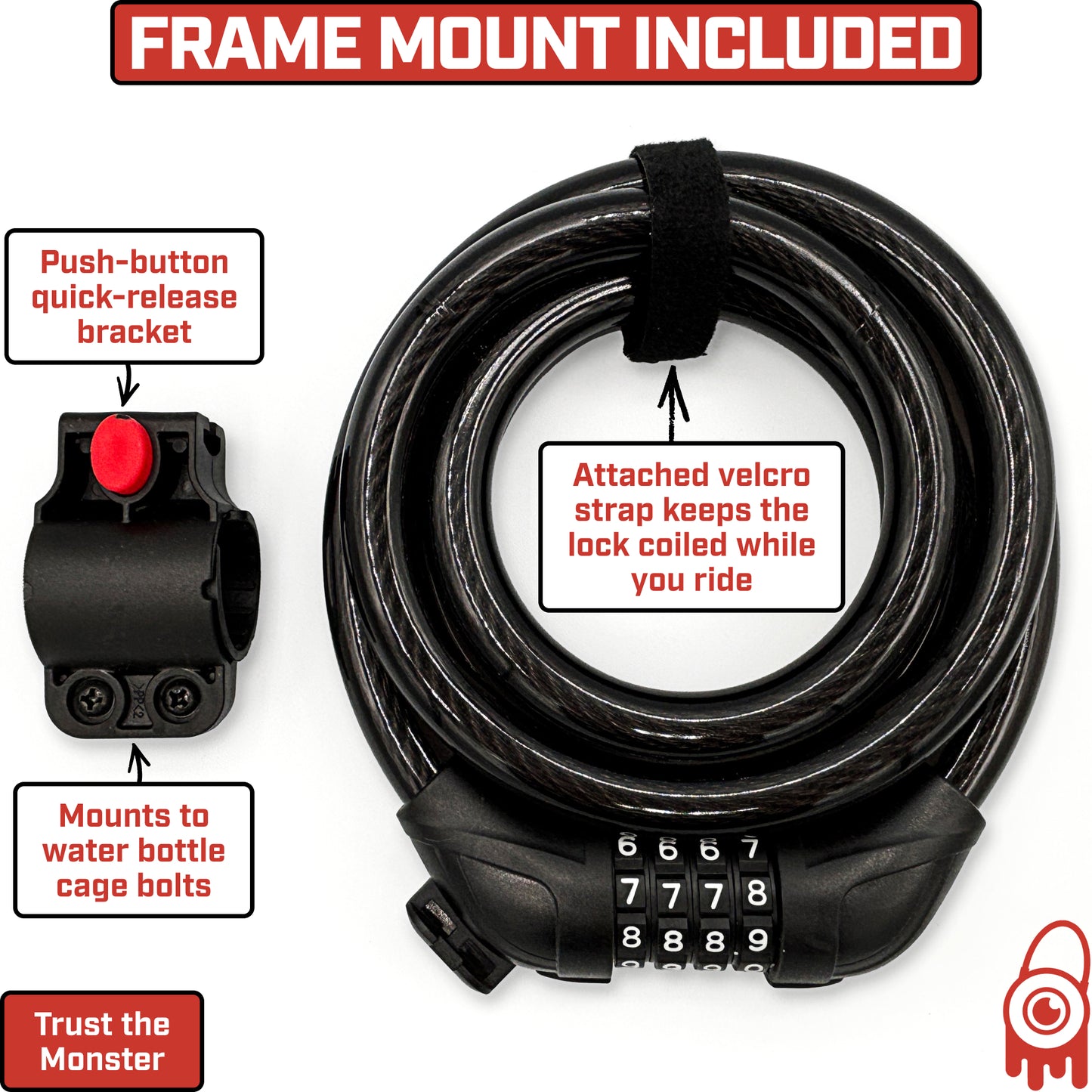 MONSTER LOCK Guard 15 Combination Cable Lock