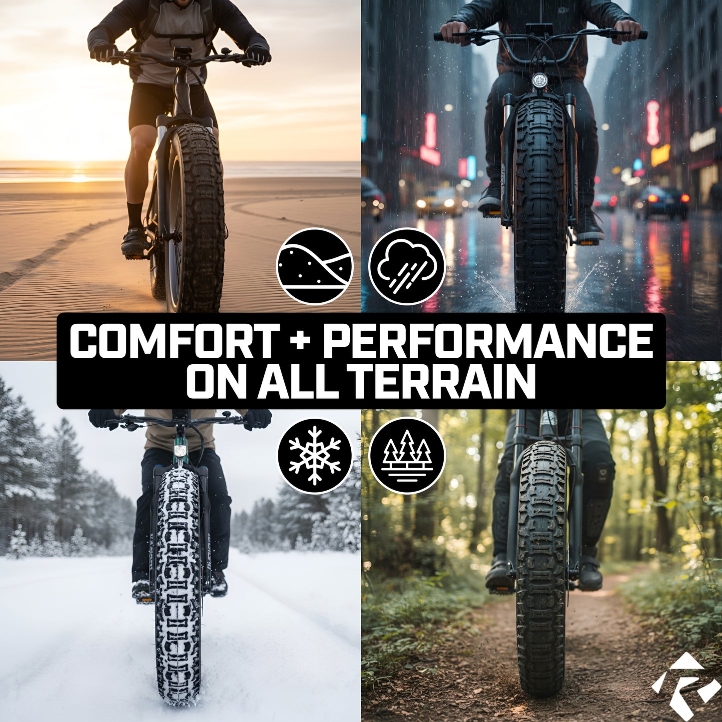 Revere Fat E-Bike Tire 26"x4.0" – 1 Tire + 2 Tire Levers