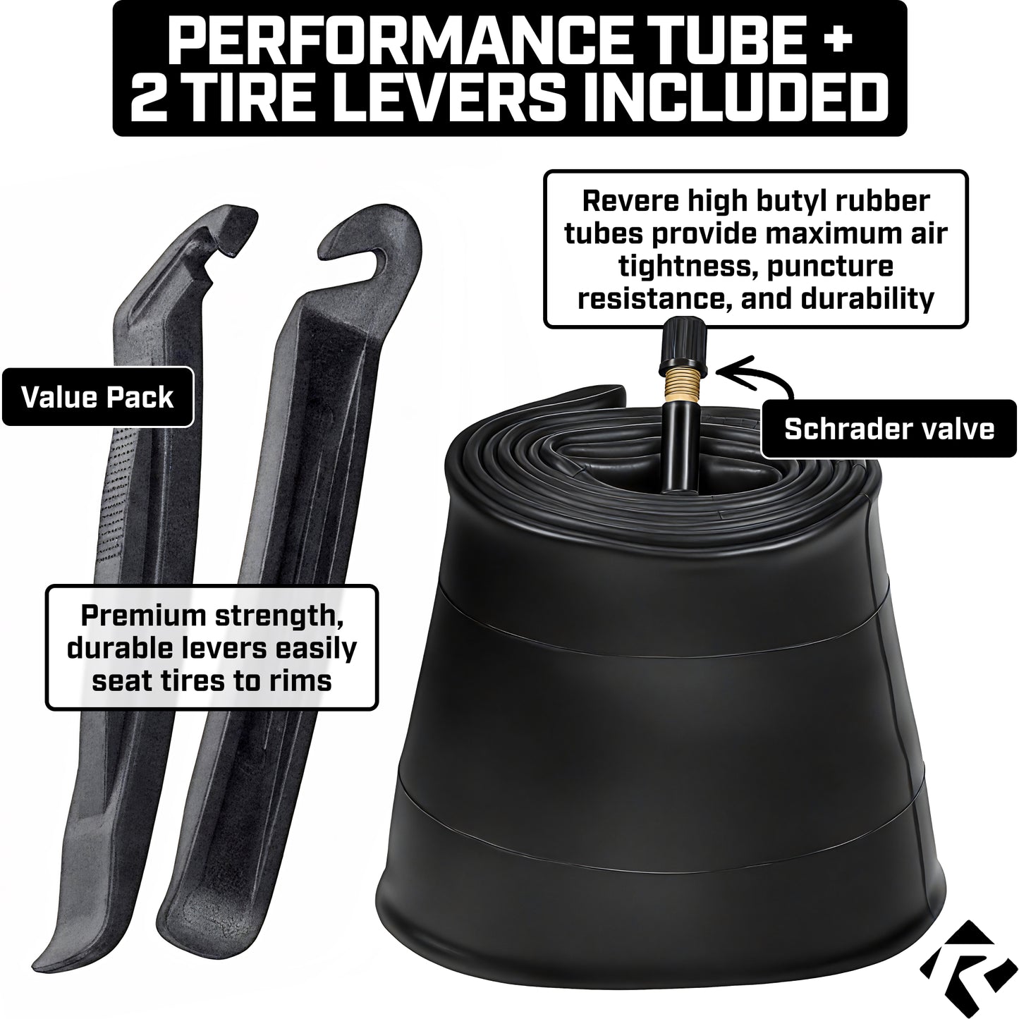 Revere Fat E-Bike Tire 26"x4.0" – 1 Tire + 1 Tube + 2 Tire Levers