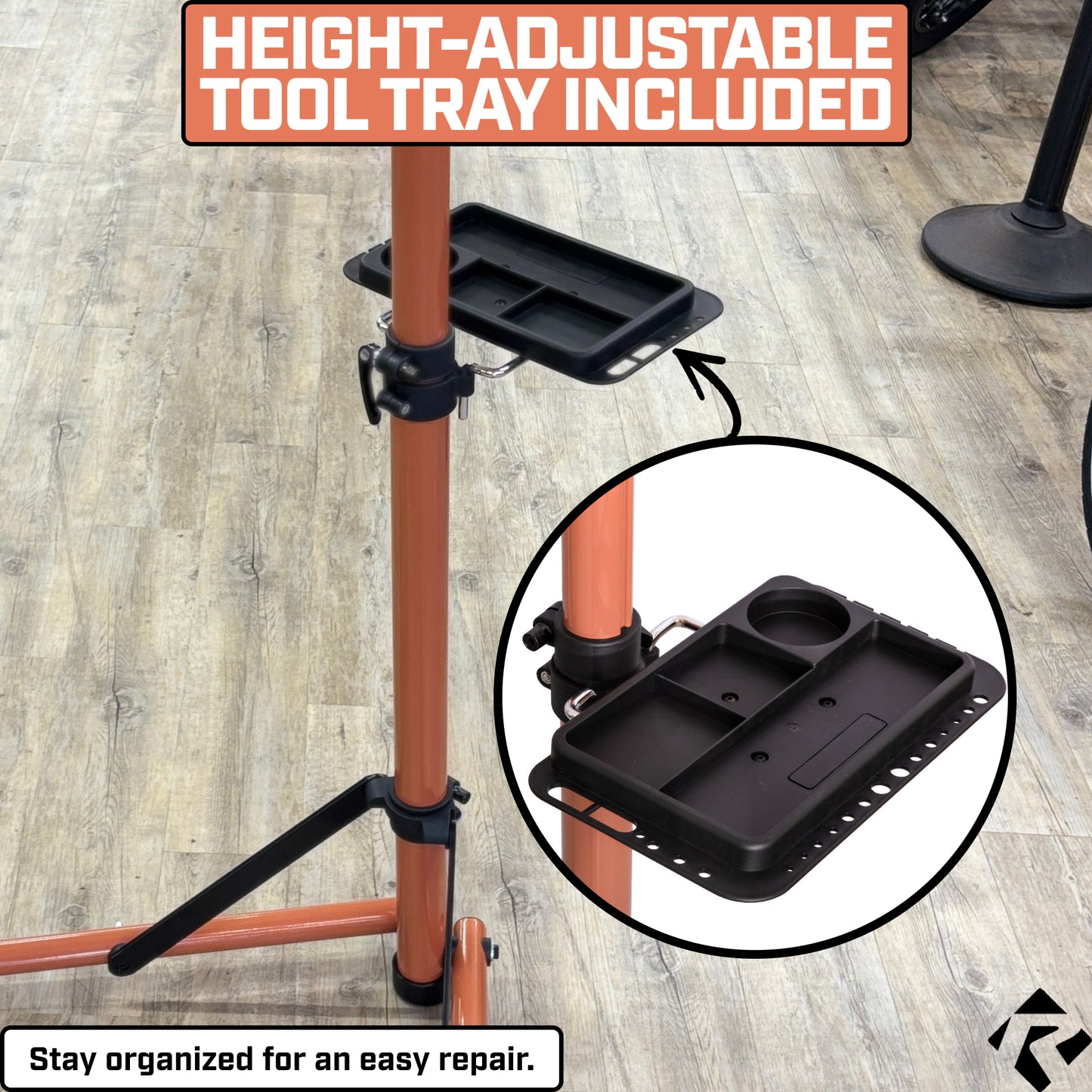 Revere Bike Repair Stand with Storage Bag - Orange