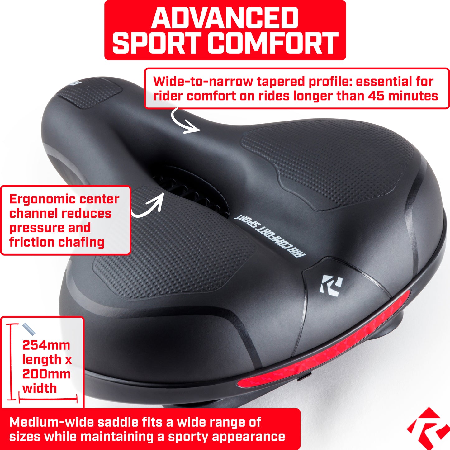 Revere Comfort Saddle with LED Light