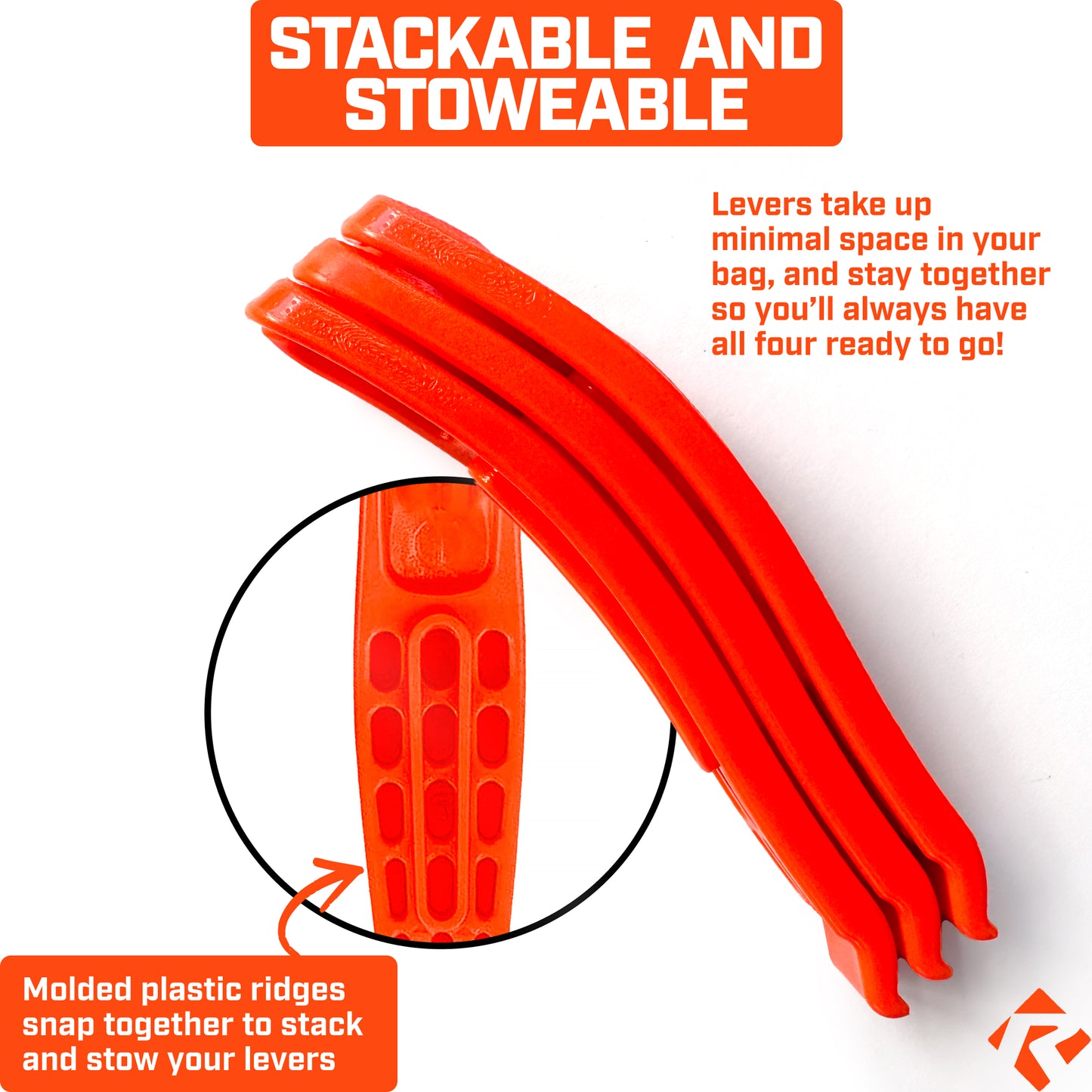 Revere Tire Levers - Pack of 4 - Orange