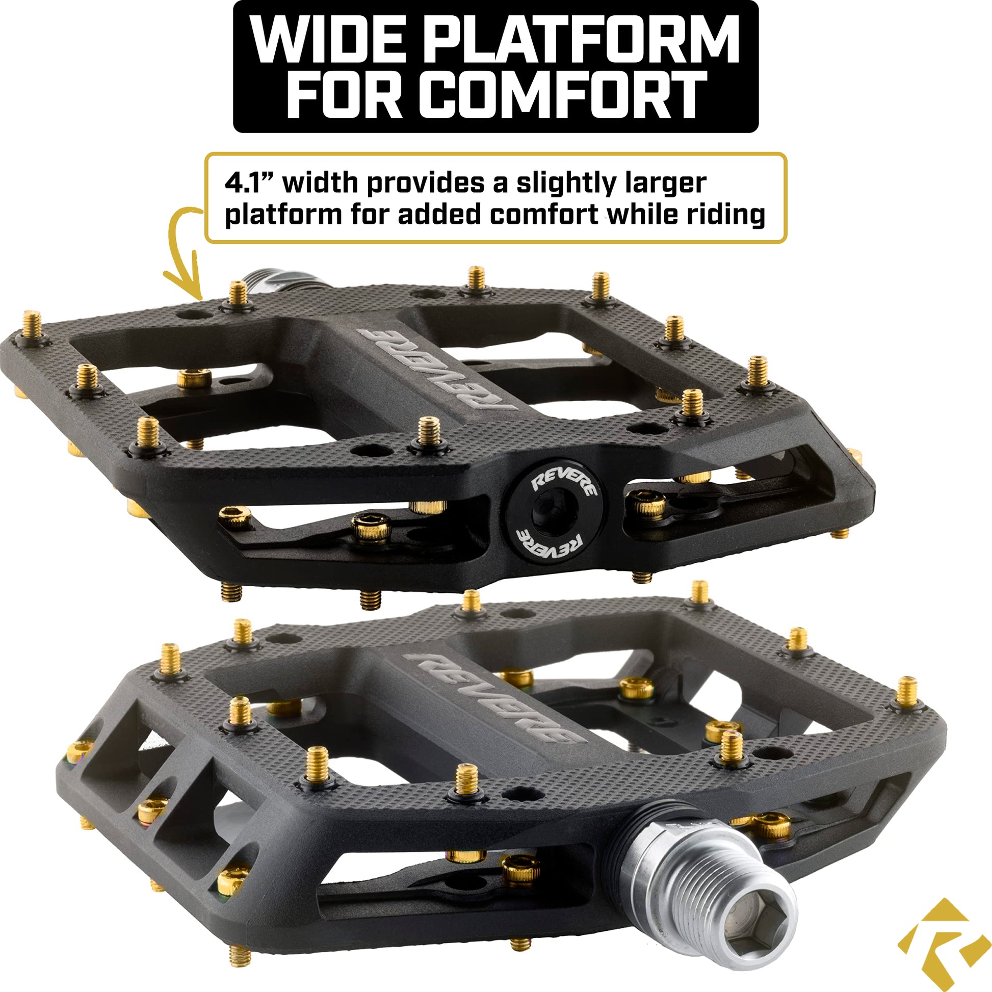 mtb pedal gold Revere ProGrip 1 Pedals – Gold Pins