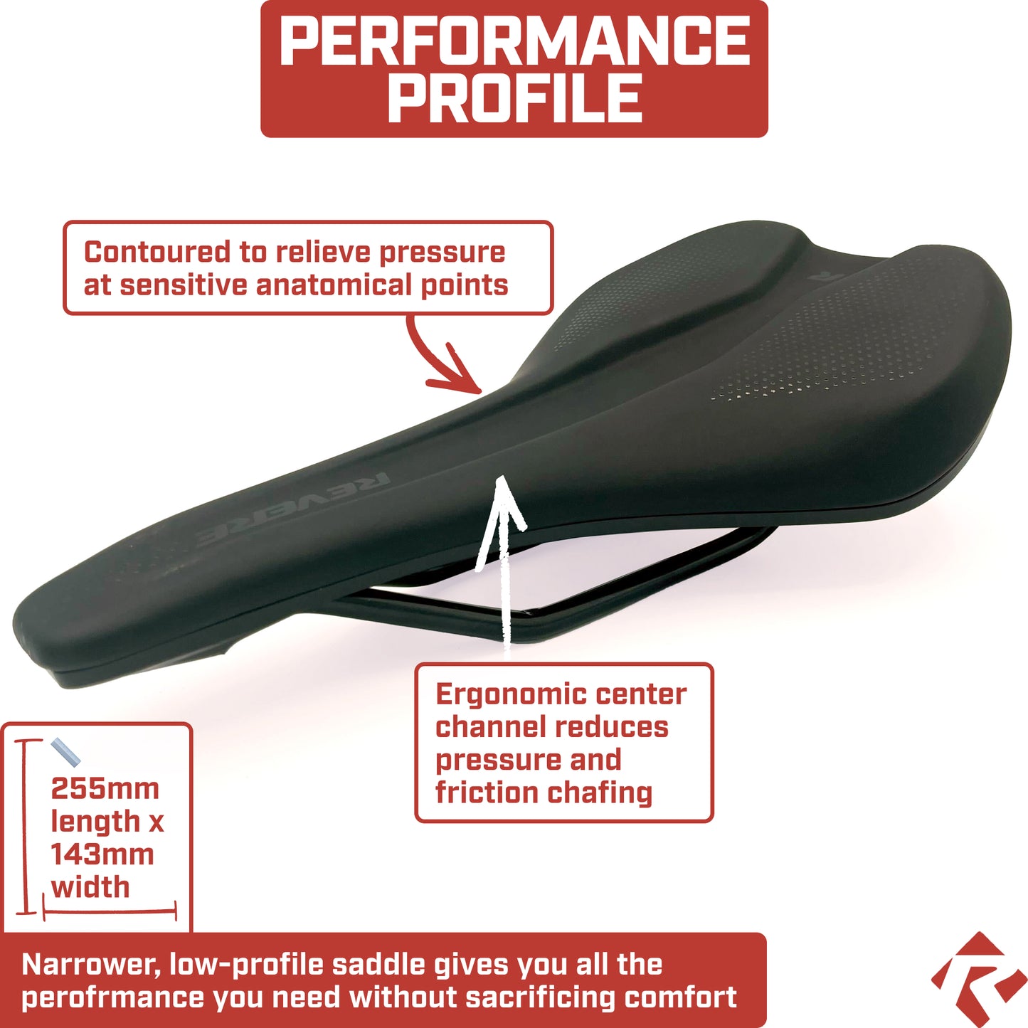 Revere High Performance Bicycle Saddle – RPS 255