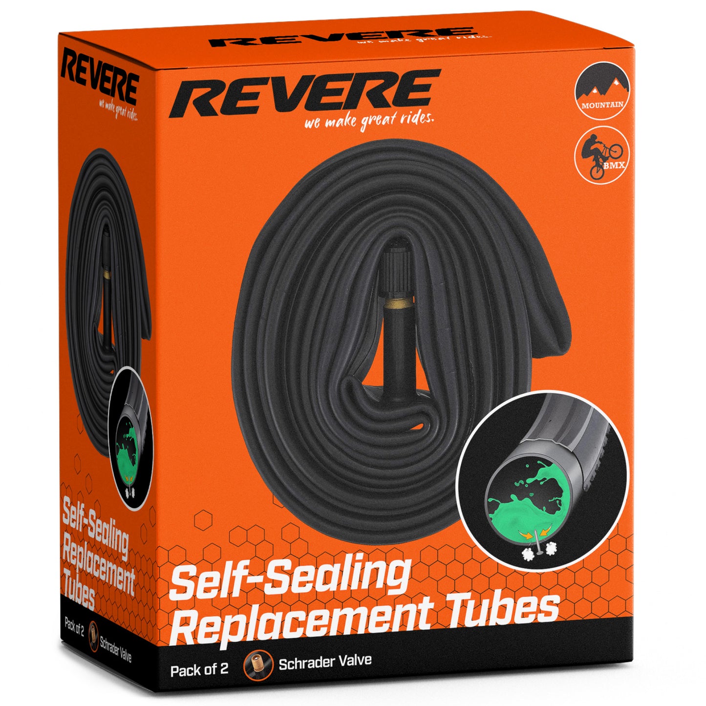 Revere Self-Sealing Inner Tubes - 2 Pack