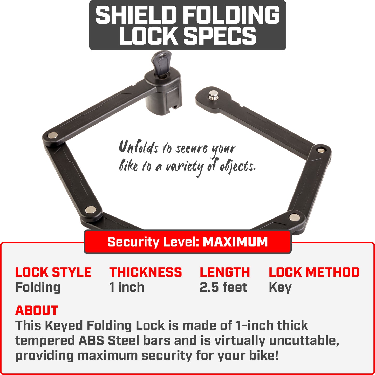 Revere Shield Keyed Folding Lock