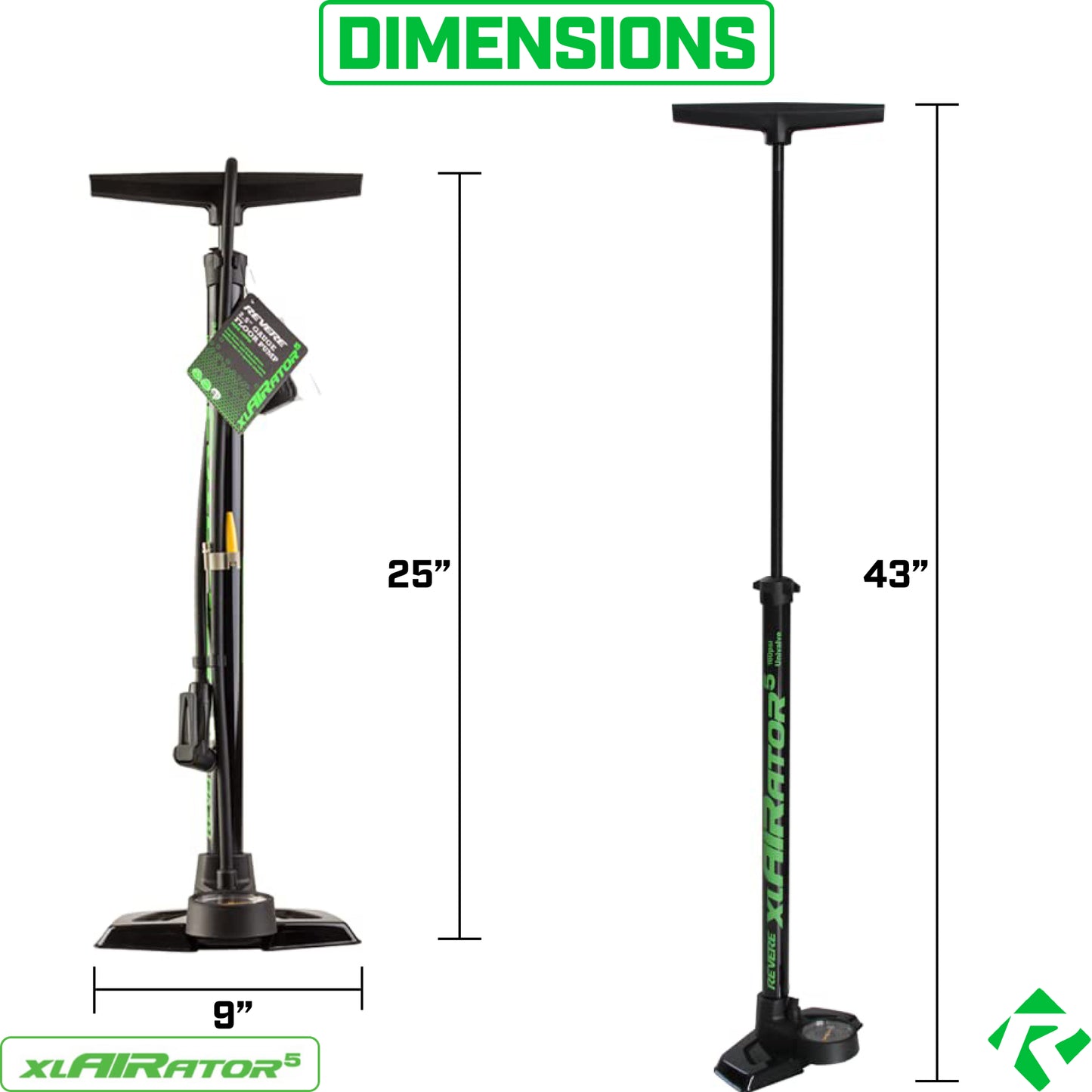 Revere XLAIRATOR 5 Bike Floor Pump