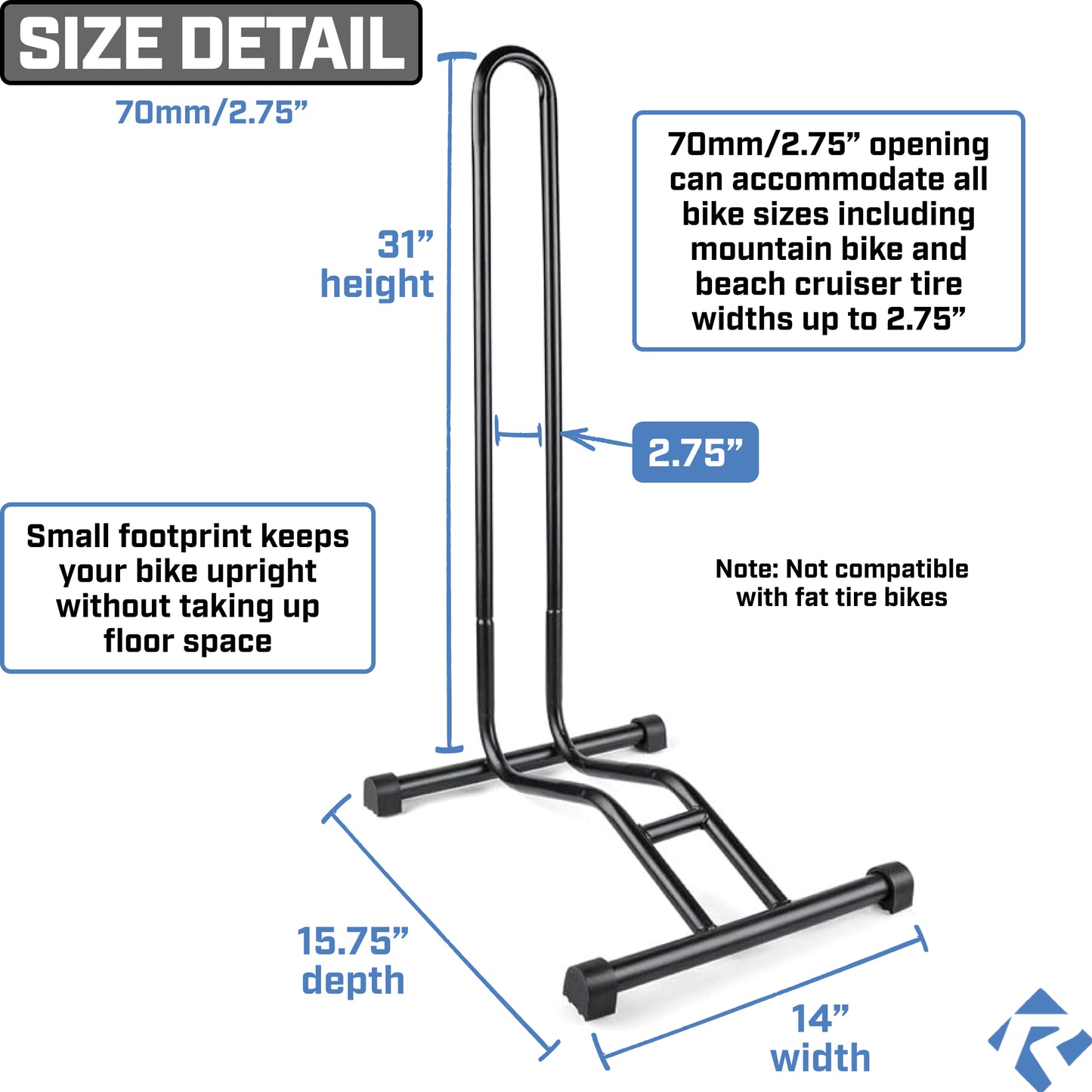 Revere Bike Stands - Set of 2 - Fits Tires 20"-29"